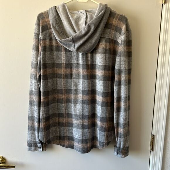 Polly & Esther Gray and Brown Relaxed Hoodie - Picture 2 of 5